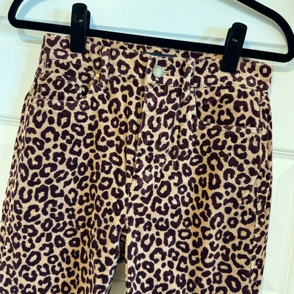 Ann Taylor Leopard Corduroy Pants, 6P - Picture 2 of 6